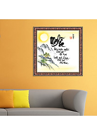 Tranh Thư Pháp NHÂN NGHĨA Ở ĐỜI V44-33 (46 x 46 cm) Thế Giới Tranh Đẹp