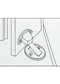 Hít cửa nam châm dạng đế mỏng