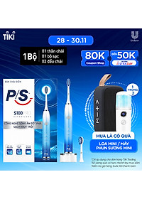 Bàn Chải Điện P/S S100 PRO – Công Nghệ Sóng Âm, Chải Sạch Mảng Bám Tới 10X – Xanh Ombre