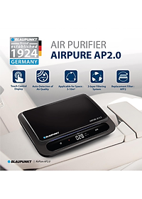 Máy Lọc Không Khí Ô Tô Cao Cấp Blaupunkt Airpure AP 2.0 Không Một Tiếng Ồn, Sử Dụng Bộ Lọc Hepa Lọc Không Khí - Khử Mùi, 3 Vị Trí Đặt Nhờ Dây Dẫn Dài 4m