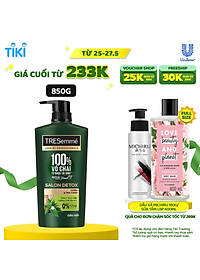 Dầu Gội TRESemmé Salon Detox Cho Tóc Chắc Khỏe Bóng Mượt Với Gừng & Trà Xanh Giúp Detox Tóc Sạch Sâu 850g