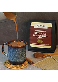 Bột cacao nguyên chất 100% Việt Nam - Dòng Balanced phổ thông túi 500g -  Chuyên dùng làm bánh, pha chế cho quán cà phê - Heyday Cacao