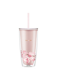 Ly Nhựa 2 Lớp LocknLock Double Wall Cold Cup Cherry Blossom 750ml HAP509