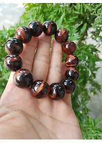 Vòng tay đá mắt hổ nâu đỏ 16 li