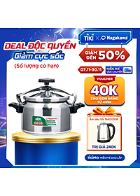 Nồi Áp Suất Cơ Nagakawa NAG1471 (7 Lít) – Làm Bằng Hợp Kim Nhôm Cao Cấp Siêu Bền – Dùng Với Bếp Gas, Bếp Hồng Ngoại – Hàng Chính Hãng