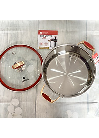 [ELMICH EL-5267] XOONG INOX 304 CAO CẤP RED VELVET - 5 LỚP ĐÁY TỪ 18CM 2355267