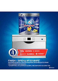 Túi 36 viên rửa chén Finish Quantum Max Dishwasher Tablets Lemon Sparkle QT09446 - hương chanh