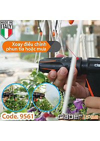 Súng Tưới Cây Đa Năng Claber Precision 9561, kết nối nhanh, chỉnh được áp lực nước, phun nước 2 chế độ, có khóa rảnh tay