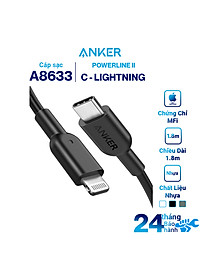 Dây Cáp Sạc USB – Type C To Lightning Chuẩn MFi Cho iPhone PowerLine II 0.9m – A8632 – Hàng Chính Hãng