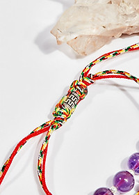 Vòng tay thắt dây đá thạch anh tím mệnh hỏa ,thổ - Ngọc Quý Gemstones