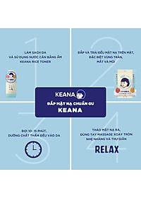 Mặt Nạ Cám Gạo Dạng Đắp Keana Rice Mask Dưỡng Ẩm và Làm Sáng Da  (10 Miếng) - NHẬP KHẨU NHẬT BẢN