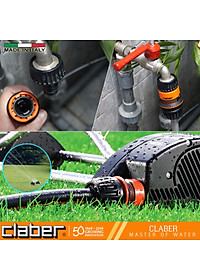 Khớp Nối Nhanh Tự Ngắt Nước Claber Aquastop 8548, nhựa ABS, nối 3 cỡ ống 12-14-19mm