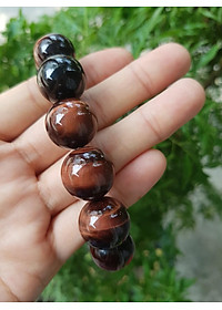 Vòng tay đá mắt hổ nâu đỏ 16 li