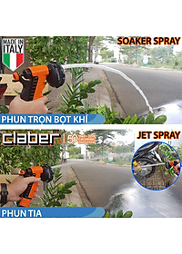 Vòi Tưới Cây Đa Năng 4 Chế Độ Claber Ergo Graden 9391, ngõ vào kết nối nhanh, có khóa cài chống mỏi tay