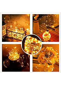 Dây đèn led đom đóm trang trí decor phòng, du lịch cắm trại, fairy light cao cấp (tùy chọn loại nguồn cấp, chiều dài dây và màu sắc)
