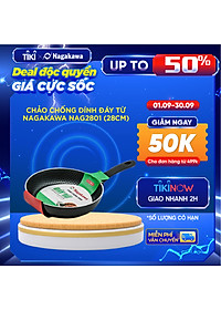 Chảo Cạn Nagakawa NAG2801 Đáy Từ 5 Lớp Chống Dính Cao Cấp (size 28cm) – Dùng Trên Mọi Loại Bếp – Hàng Chính Hãng