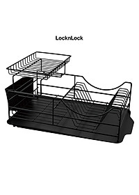 Kệ chén dĩa 2 tầng bằng sắt LocknLock LDR206BLK (510x300x230mm) – Màu Đen