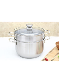 Bộ Nồi Inox 3 Đáy Gồm 3 Nồi 1 Chảo 1 Xửng Fivestar FS08CG1 - Hàng Chính Hãng