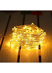 Dây đèn led đom đóm trang trí decor phòng, du lịch cắm trại, fairy light cao cấp (tùy chọn loại nguồn cấp, chiều dài dây và màu sắc)