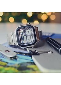Đồng hồ nam dây kim loại Casio Standard chính hãng AE-1200WHD-1AVDF