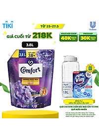 Nước Xả Làm Mềm Vải Comfort Giữ Màu & Bền Vải Bella Hương Nước Hoa Thiên Nhiên 3.8L