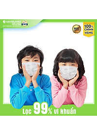 Khẩu Trang Trẻ Em Anyguard Hàn Quốc 3 Lớp Chính Hãng (Cỡ Lớn Cho Bé Dưới 13Tuổi - Hộp 50 Chiếc)-베이비 마스크 - Face Mask For Kids Under 13 yearsold-ISO 9001:2015, ISO 13485:2016, QCVN 01:2017/BTC