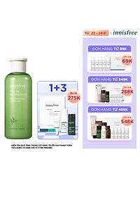 Nước cân bằng dưỡng ẩm từ trà xanh đảo Jeju Innisfree Green Tea Balancing Skin EX 200ml – NEW