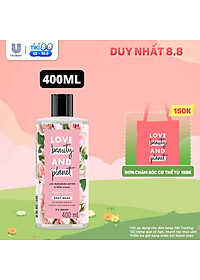 Sữa Tắm Love Beauty And Planet Làm Sáng Da Majestic Glow Với 100% Tinh Dầu Hoa Hồng Bulgaria 400ml