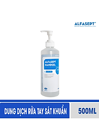 Gel rửa tay khô sát khuẩn Alfasept Handgel - Lô Hội 500ml tăng cường phòng bệnh