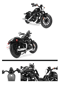 Mô Hình Xe Harley Davidson 13 Sportster Iron 883 Flat Black 1:12 Maisto MH-32326