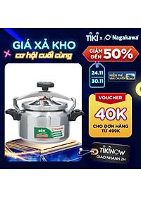 Nồi áp Suất Cơ Nagakawa NAG1441 (4 Lít) – Làm Bằng Hợp Kim Nhôm Cao Cấp Siêu Bền – Dùng Với Bếp Gas, Bếp Hồng Ngoại – Hàng Chính Hãng