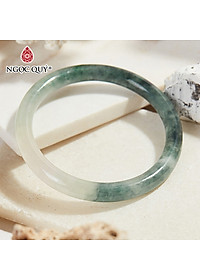 Vòng tay đá cẩm thạch xanh lý bản tròn mệnh mộc hỏa - Ngọc Qúy Gemstones