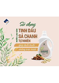 Nước lau sàn Hữu cơ Ecocare đuổi muỗi tinh dầu Sả chanh 2000ml 