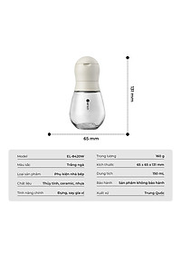 Lọ xay tiêu Elmich EL 8420W - Hàng Chính Hãng