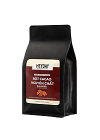 Bột cacao nguyên chất 100% Việt Nam - Dòng Balanced phổ thông túi 500g -  Chuyên dùng làm bánh, pha chế cho quán cà phê - Heyday Cacao