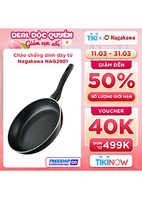 Chảo Cạn Nagakawa NAG2801 Đáy Từ 5 Lớp Chống Dính Cao Cấp (size 28cm) – Dùng Trên Mọi Loại Bếp – Hàng Chính Hãng