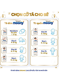 Tã/Bỉm Quần Moony Natural Size M- 46 miếng( bé 5-10kg)