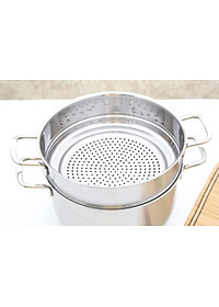 Bộ Nồi Inox 3 Đáy Gồm 3 Nồi 1 Chảo 1 Xửng Fivestar FS08CG1 - Hàng Chính Hãng