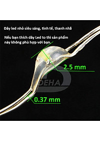 Dây đèn led đom đóm trang trí decor phòng, du lịch cắm trại, fairy light cao cấp (tùy chọn loại nguồn cấp, chiều dài dây và màu sắc)