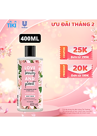 Sữa Tắm Love Beauty And Planet Làm Sáng Da Majestic Glow Với 100% Tinh Dầu Hoa Hồng Bulgaria 400ml