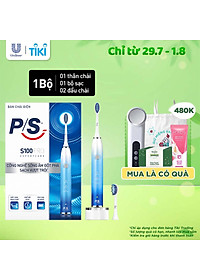 Bàn Chải Điện P/S S100 PRO – Công Nghệ Sóng Âm, Chải Sạch Mảng Bám Tới 10X – Xanh Ombre