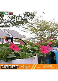Combo Bộ Hẹn Giờ Tưới Cây Tự Động Nhỏ Giọt 15 kênh vặn Claber 8422 + bộ Kit tưới nhỏ giọt cho 10 chậu cây DRIPKIT10TC
