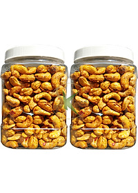 Combo 2 hũ: 500G HẠT ĐIỀU RANG TỎI ỚT+500G HẠT ĐIỀU BỂ RANG MUỐI HIỆU SK FOOD