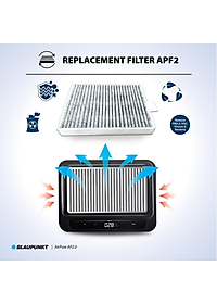 Máy Lọc Không Khí Ô Tô Cao Cấp Blaupunkt Airpure AP 2.0 Không Một Tiếng Ồn, Sử Dụng Bộ Lọc Hepa Lọc Không Khí - Khử Mùi, 3 Vị Trí Đặt Nhờ Dây Dẫn Dài 4m