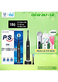 Bàn Chải Điện P/S S100 PRO – Công Nghệ Sóng Âm, Chải Sạch Mảng Bám Tới 10X – Đen Nhám
