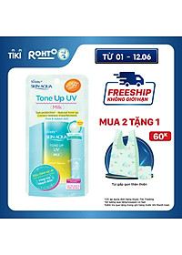 Sữa chống nắng nâng tông dành cho da dầu/hỗn hợp Sunplay Skin Aqua Tone Up UV Milk (Mint Green) (dành cho da sáng, có khuyết điểm đỏ) (50g)