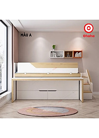 [Miễn phí vận chuyển & lắp đặt] Giường tầng trẻ em thông minh xếp gọn có bàn học và tủ Ohaha - GTXG011