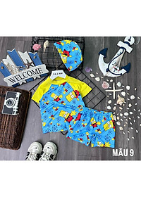 Bộ đồ bơi cho bé trai hình Siêu nhân Superman Người dơi từ 12-40kg hàng thiết kế cao cấp (kèm nón bơi)