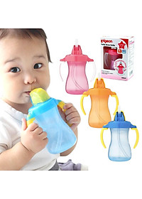 Bình uống nước tay cầm có ống hút Pigeon 150ml