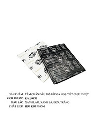 Tấm chắn dầu mỡ chắn gió bếp ga hoạ tiết chịu nhiệt